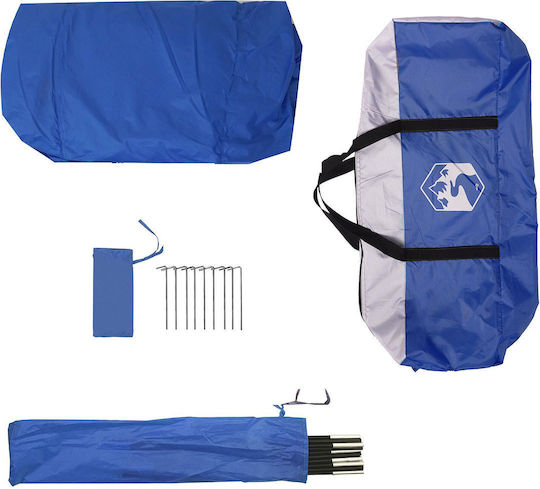 vidaXL Summer Camping Tent Blue for 5 People 320x320x218cm