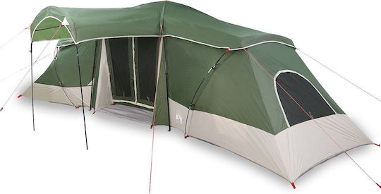 vidaXL Summer Camping Tent Tunnel Green For 6 People 721x335x212cm