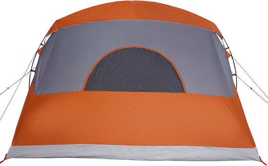 vidaXL Лятна Палатка За Къмпинг Сив За 8 Човека 576x325x213см