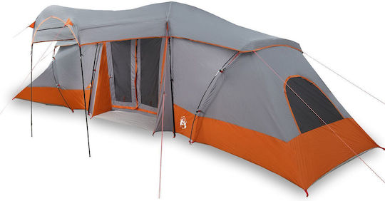 vidaXL Camping Tent Tunnel Gray for 6 People 721x335x212cm