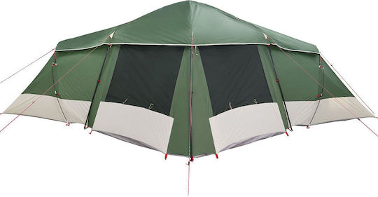 vidaXL Summer Camping Tent Tunnel Green For 6 People 721x335x212cm