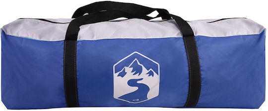 vidaXL Καλοκαιρινή Σκηνή Camping Μπλε για 5 Άτομα 380x380x225εκ.