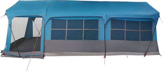 vidaXL Summer Camping Tent Blue For 10 People 620x322x240cm
