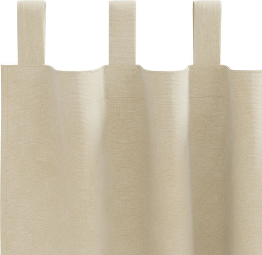 vidaXL Set Curtains with Tab Top Beige 140x260cm