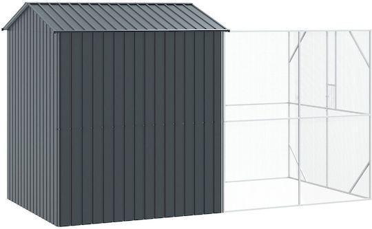 vidaXL Bird Cage 210x421x247cm. Gray