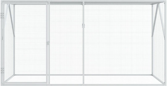 vidaXL Bird Cage 102x208x108cm. Gray