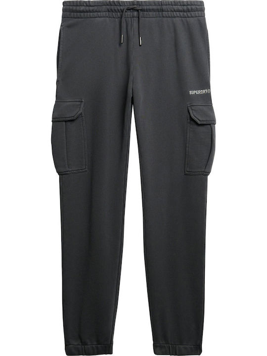 Cargo Παντελόνι Φόρμας με Λάστιχο Washed Black