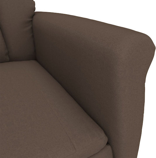 Πολυθρόνα Relax Massage με Υποπόδιο Καφέ 70.5x96.5x95cm