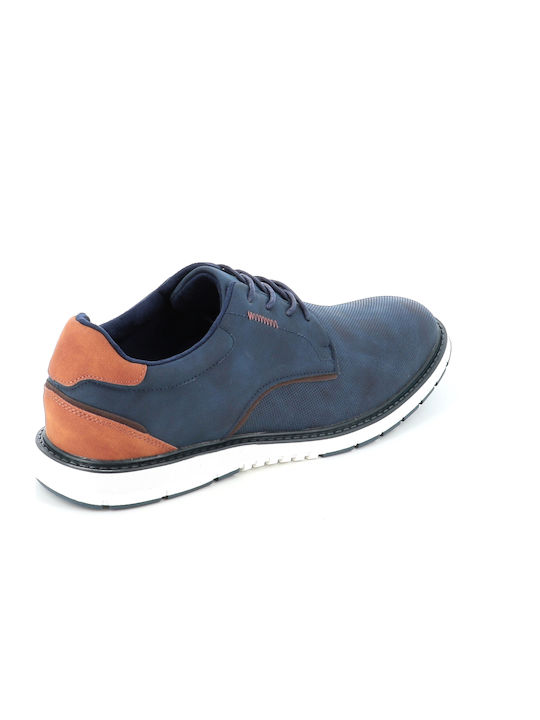 Men's Leather Casual Shoes Blue