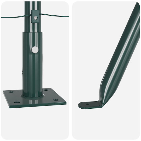 vidaXL Post-Unterstützung für Gartenzaun aus Kunststoff 3.2x3.2x78.5cm 52Stück Green