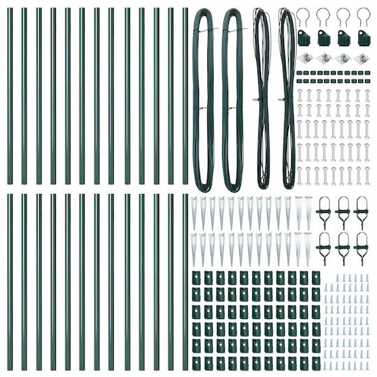 vidaXL Garden Fencing Material 26pcs Green