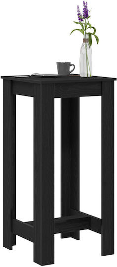 Table Bar Wooden Black Velvet-Black Metal 51x50x103.5cm