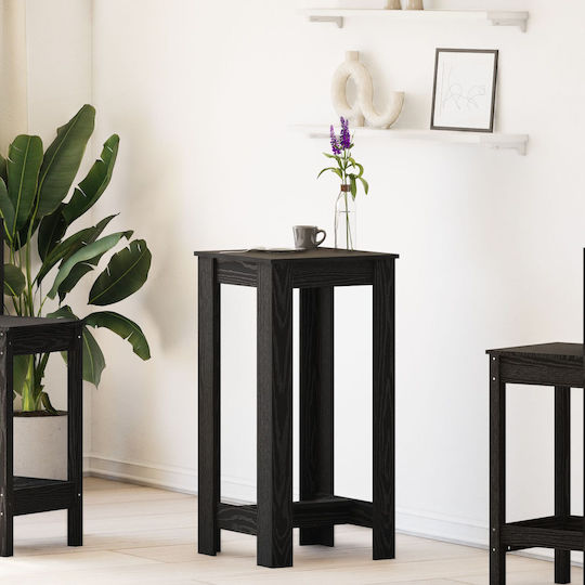 Table Bar Wooden Black Velvet-Black Metal 51x50x103.5cm