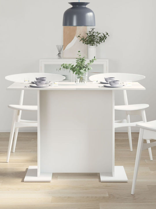 Table Dining Room Wooden White 110x60x75cm