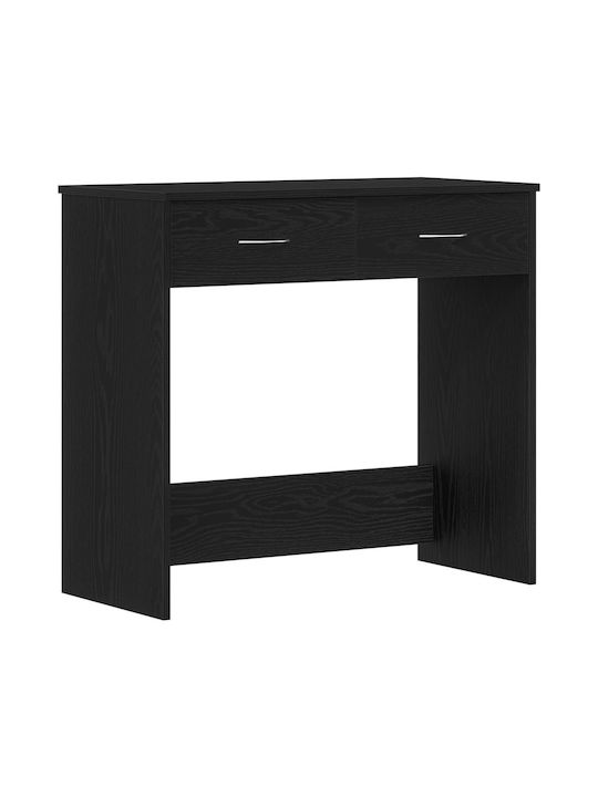 Γραφείο Ξύλινο Μαύρο Δρυς 80x40x75εκ.