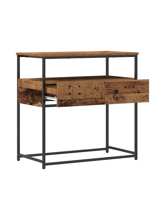 Console Table Wood & Metal Old Wood L75xW40xH75cm