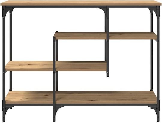 Console Table Wood & Metal Artisan Oak L100xW35xH75cm