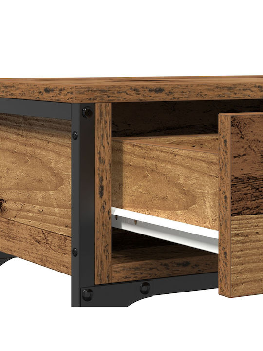 Console Table Wood & Metal Παλιού Ξύλου L100xW25xH75cm