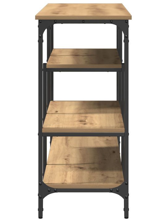 Console Table Wood & Metal Artisan Oak L100xW35xH75cm