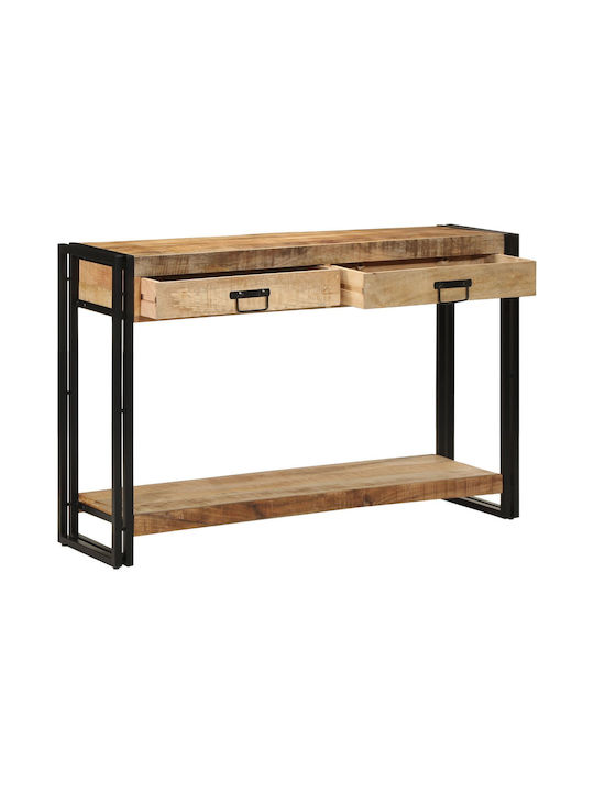 Console Table of Solid Wood & Metal Mango L120xW33xH75cm