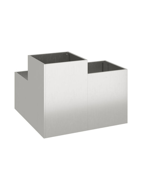vidaXL Ghiveci Metal 80x80x60cm.
