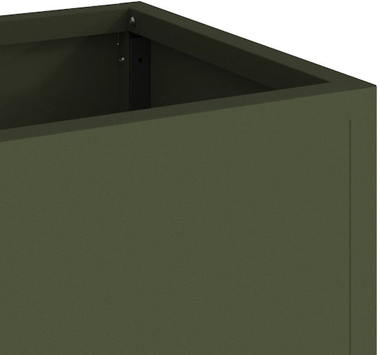 vidaXL Auto-udare Ghiveci Metal Verde 60x26x45cm.