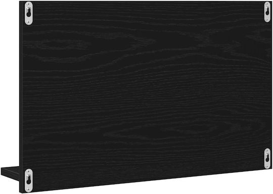 vidaXL Rectangular Bathroom Mirror with Cabinet 60x10.5cm Black