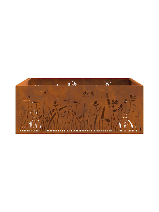 vidaXL Τζάκι Εξωτερικού Χώρου Μεταλλικό Καφέ 80x80x30cm