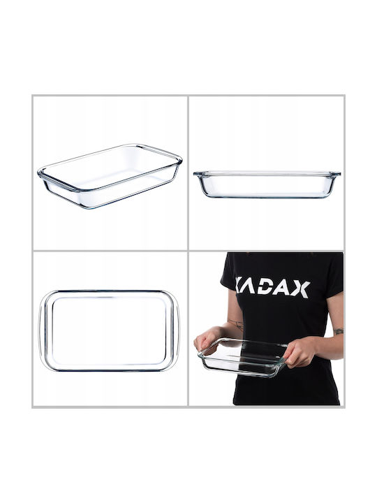 Kadax Ορθογώνιο Πυρίμαχο Σκεύος Γυάλινο 1000ml