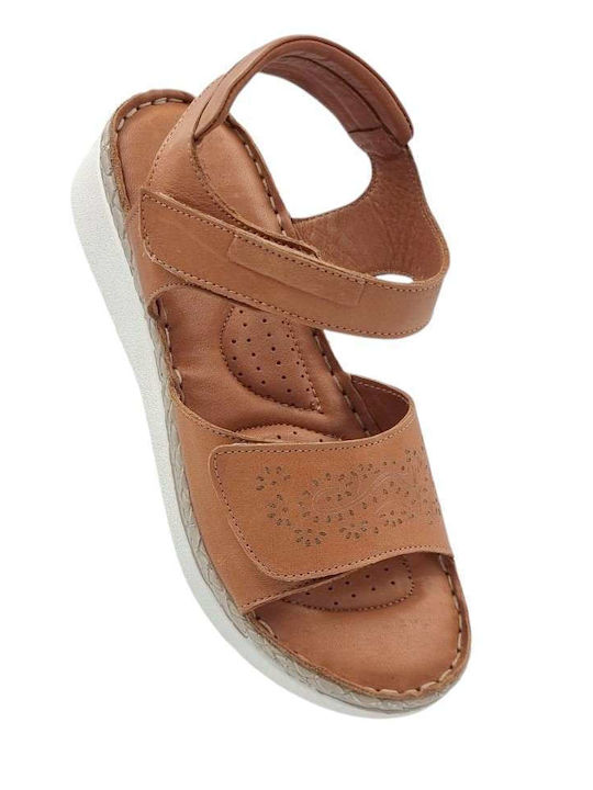 Damenplattformen Tabac Braun