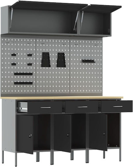vidaXL Bancă Rezistență 150kg 55x200x150cm 8buc 3321432