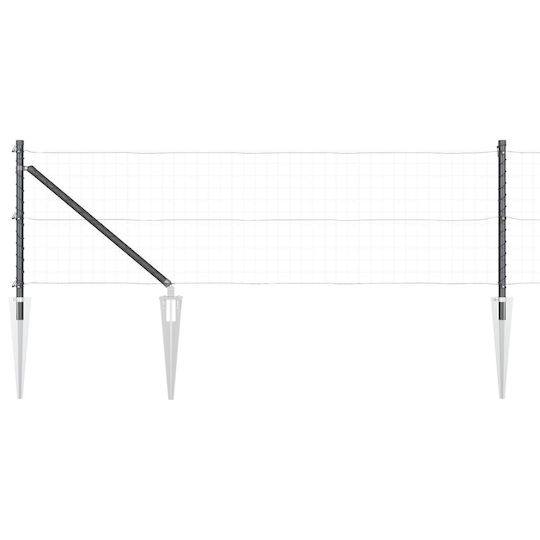 vidaXL Garden Fencing Material 52pcs Gray