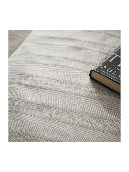 Gofis Home Laurel Ριχτάρι Πολυθρόνας Ζακάρ 180x180εκ. 731/14 Rock Grey 2007731114004