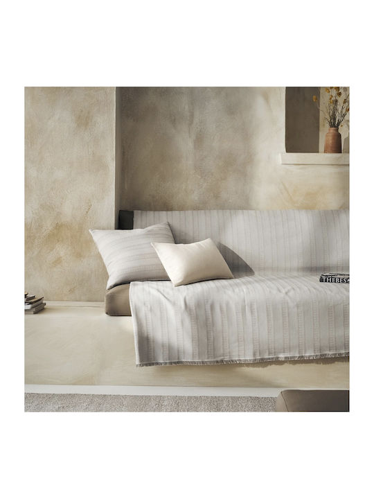 Gofis Home Laurel Ριχτάρι Πολυθρόνας Ζακάρ 180x180εκ. 731/14 Rock Grey 2007731114004