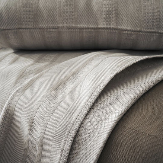 Gofis Home Laurel Ριχτάρι Πολυθρόνας Ζακάρ 180x180εκ. 731/14 Rock Grey 2007731114004