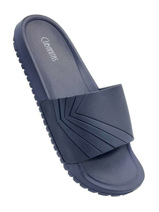 Men's Blue Slides