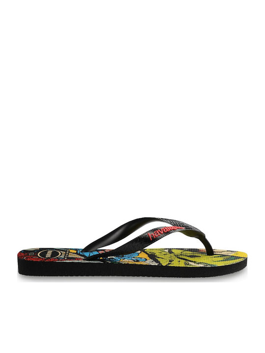 Top Marvel Classics Men's Flip Flops Black