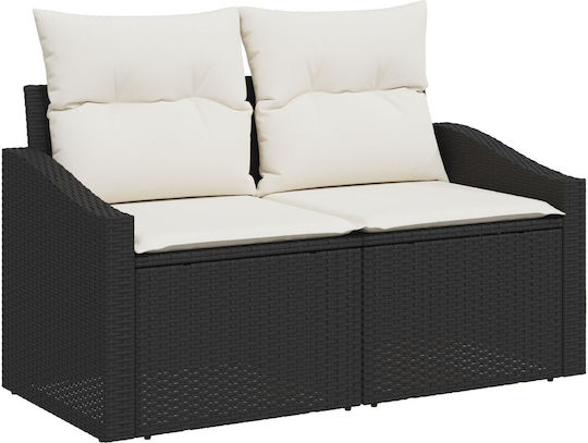 Garten- und Outdoor-Möbelset Wohnzimmer 7 Stück Schwarz mit Kissen Garten- und Outdoor-Möbelset Wohnzimmer 7 Stück Schwarz mit Kissen