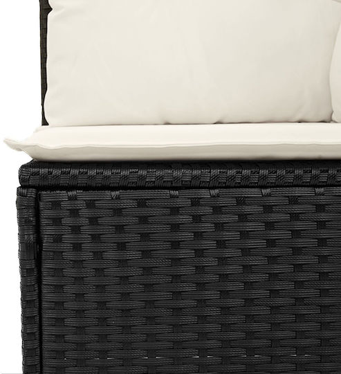 Garten- und Outdoor-Möbelsets 7 Stück Schwarz mit Kissen