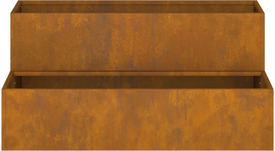 vidaXL Garden Pot Metallic 100x60x45cm.