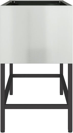 vidaXL Pot Metallic 60x26x45cm.