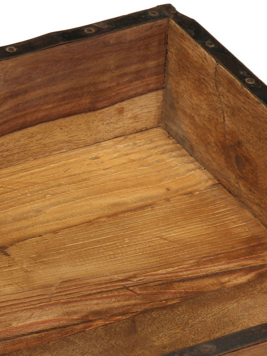 vidaXL Holz Rechteckig Serviertablett in Braun Farbe 31x29x10cm 4019615 1Stück