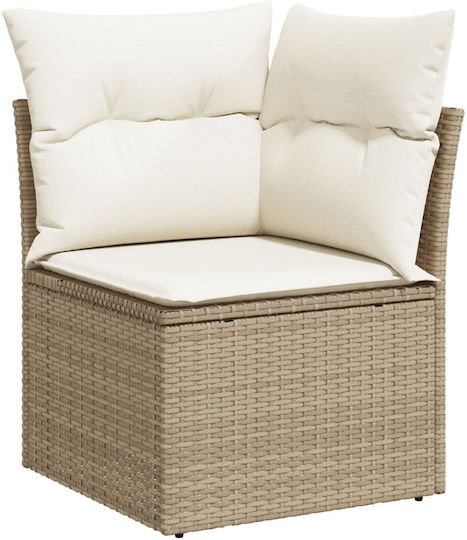 Garten- und Outdoor-Möbelsets Wohnzimmer Typsatz 9 Stück Beige mit Kissen