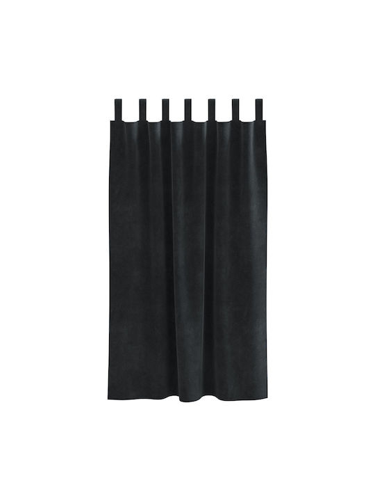 vidaXL Set Vorhänge Verdunkelung Fenster mit Bleistiftfalten Schwarze 140x175cm