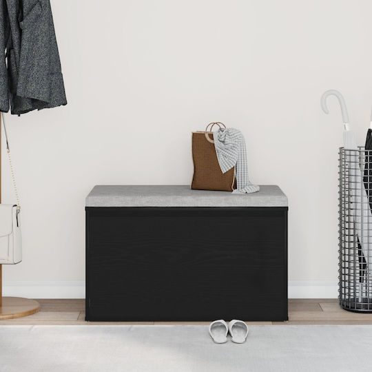 Eingangsmöbel mit Schuhschrank & Bank Black Oak 80x40x45cm