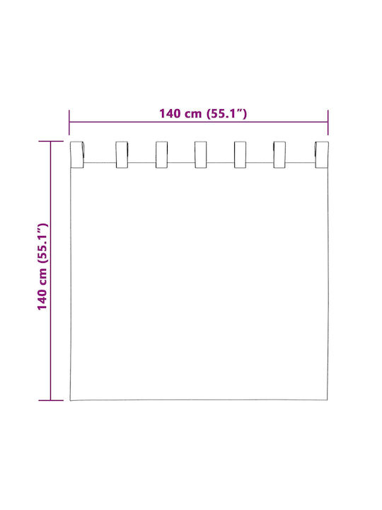 vidaXL vidaXL Window Curtains Set with Tab Top Black 140x140cm