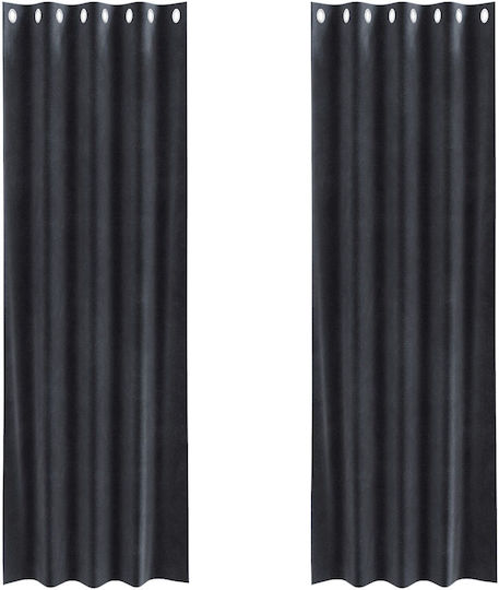 vidaXL vidaXL Vorhänge mit Grommets Grau 140x245cm