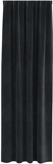 vidaXL Set Vorhänge mit Bleistiftfalten Schwarz 140x225cm