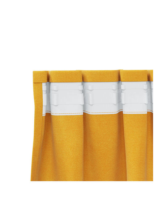 vidaXL Set Curtains Blackout with Pencil Pleat Yellow 140x175cm