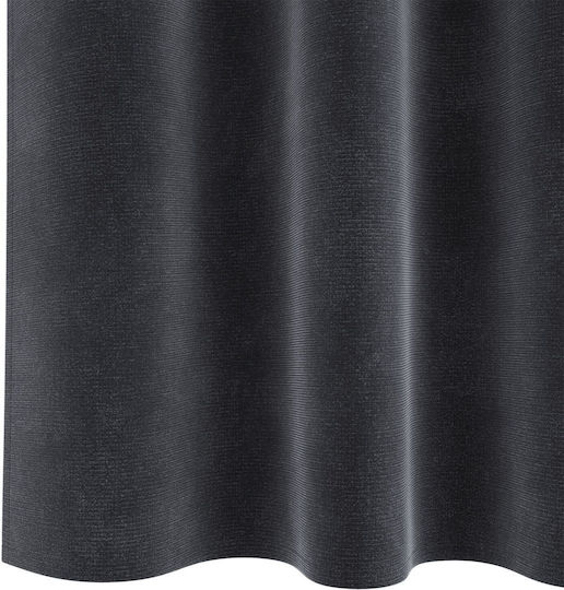 vidaXL Set Vorhänge Fenster mit Bleistiftfalten Schwarz 140x140cm